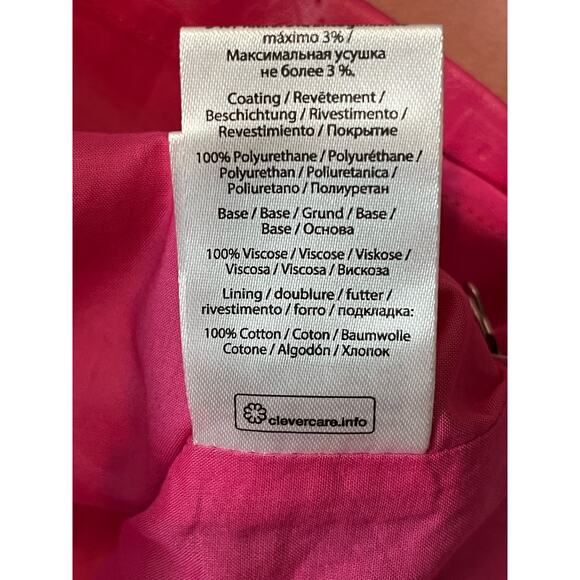 Rotate Dress Herlina Logo Embossed faux leather minidress pink size 8 - Picture 10 of 10